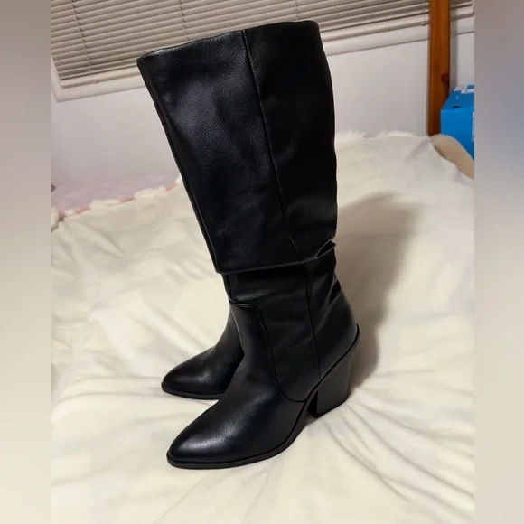 Dolce Vida Numbra Ruched Black Boots Women’s 8.5 NEW - Picture 2 of 8